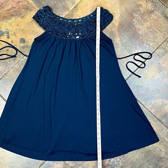 Debbie Miller Turquoise Embroidery Dress Small - Picture 5 of 8